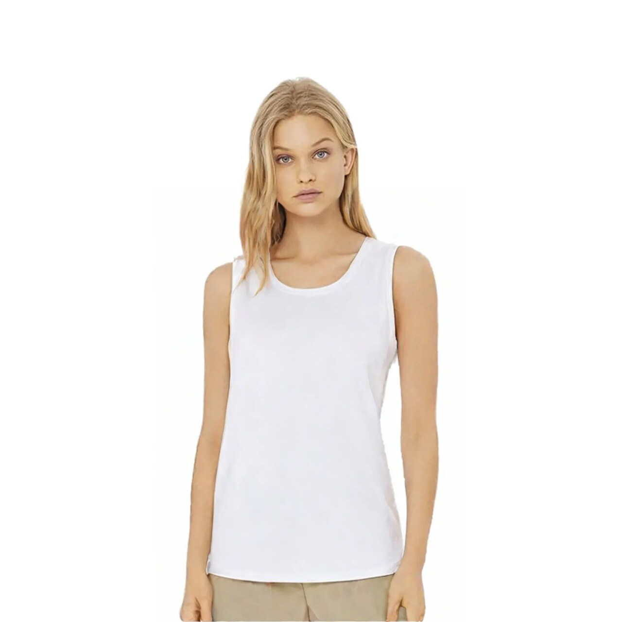 BELLA + CANVAS Women Muscle Tank Lightweight Airlume Cotton Casual Sleeveless Top
